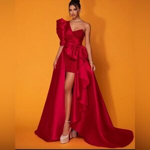Elegant Red Evening Gown